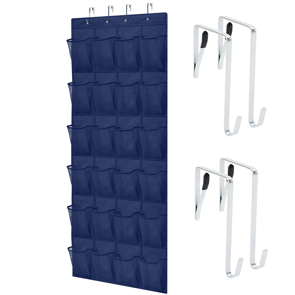 GORILLA GRIP over-the-door shoe organizer with 24 breathable mesh pockets